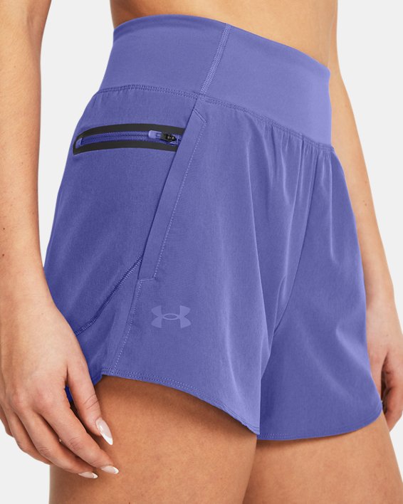 女士UA SmartForm Flex Woven短褲 in Purple image number 3